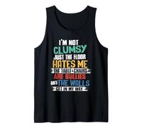 I'm Not Clumsy I'm Just Gravity Challenged Fall Down Humor Tank Top