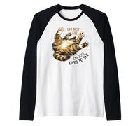 Im Not Clumsy Im Just Testing Gravity Funny Tabby Cat Paws Raglan Baseball Tee