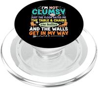 I'm Not Clumsy Just The Floor Hates Me Sarcastic Saying PopSockets PopGrip for MagSafe