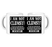I'm Not Clumsy The Floor Hates Me Novelty Ceramic Coffee Mug Plus Coaster