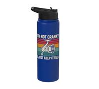 I'm Not Cranky I Just Keep It Reel Stainless Steel Insulated Water Bottle
