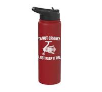 I'm Not Cranky I Just Keep It Reel Stainless Steel Insulated Water Bottle