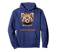 Im Not Crazy My Reality Is Just Different Red Panda Glasses Pullover Hoodie