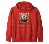 Im Not Crazy My Reality Is Just Different Red Panda Glasses Zip Hoodie