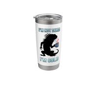 I'm Not Dead I'm Cold Funny Lizard Iguana Coffee Drinker Stainless Steel Insulated Tumbler