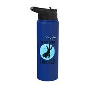 I'm Not Dead I'm Cold Funny Lizard Winter Reptile Humor Stainless Steel Insulated Water Bottle