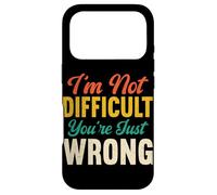 I'm Not Difficult You're Just Wrong Funny Sarcastic Retro Case for iPhone 17 Pro