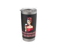 I'm Not Drinking Alone If The Cat's Home Funny Retro Wine Stainless Steel Insulated Tumbler