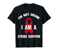 I'm Not Drunk I Am A Stroke Survivor Red Ribbon Awareness T-Shirt