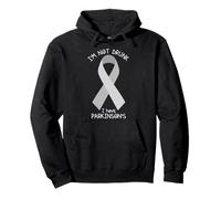 I'm Not Drunk I Have Parkinson's Awareness Ribbon PD Patient Pullover Hoodie