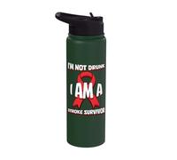 I'm Not Drunk I'm A Stroke Survivor Stroke Awareness Month Stainless Steel Insulated Water Bottle
