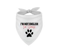 I'm Not English I'm Scouse Dog Bandana. Dog Clothing/Bibs.Liverpool Supporters Dog Fun