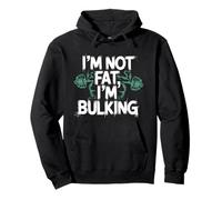 I'm Not Fat I'm Bulking Funny Cheat Day Workout Gym Fitness Pullover Hoodie