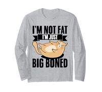 I'm Not Fat I'm Just Big-Boned Cat Memes for Feline Lovers Long Sleeve T-Shirt