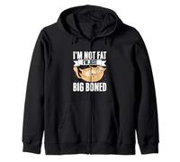 I'm Not Fat I'm Just Big-Boned Cat Memes for Feline Lovers Zip Hoodie