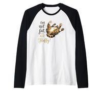 Im Not Fat Im Just Fluffy Funny Cat Tabby Chubby Kitty Paws Raglan Baseball Tee