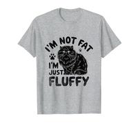 I'm Not Fat I'm Just Fluffy Persian Longhair Cat T-Shirt, Men, Heather Grey, XX-Large
