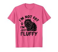 I'm Not Fat I'm Just Fluffy Persian Longhair Cat T-Shirt, Men, Pink Heather, XX-Large