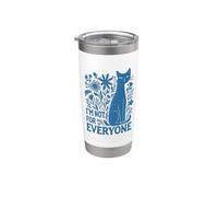 I'm Not for Everyone Sarcastic Cat Boho Wildflowers Vintage Stainless Steel Insulated Tumbler