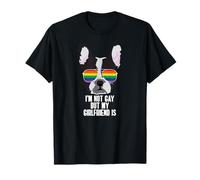 I'm Not Gay But My Girlfriend Is | Funny Dog Lesbian Pride T-Shirt