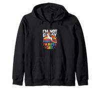 Im Not Gay Im Super Gay Rainbow Unicorn Pride Zip Hoodie