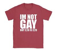 Im Not Gay Mens T-Shirt Large Red Funny Joke Rude Offensive Gift Present