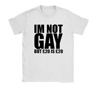Im Not Gay Mens T-Shirt Medium White Funny Joke Rude Offensive Gift Present