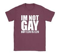 Im Not Gay Mens T-Shirt X-Large Maroon Funny Joke Rude Offensive Gift Present