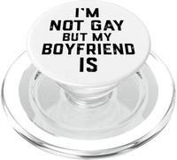 Im Not Gay My BOYFRIEND IS Funny Gag Gift Cute Gay Couples PopSockets PopGrip for MagSafe