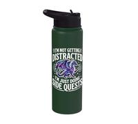 I'm Not Getting Distracted I'm Just Doing Side Quests Stainless Steel Insulated Water Bottle