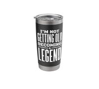 I'm Not Getting Old I'm Becoming A Legend Retro Distressed Stainless Steel Insulated Tumbler