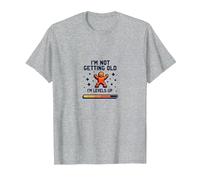 I'm Not Getting Old I'm Levels Up - Gamer Birthday T-Shirt, Men, Heather Grey, M