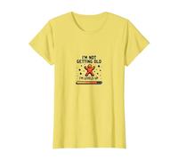 I'm Not Getting Old I'm Levels Up - Gamer Birthday T-Shirt, Women, Lemon, M