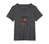 I'm Not Getting Old I'm Levels Up - Gamer Birthday T-Shirt, Women's Plus, Dark Heather Grey, 6X