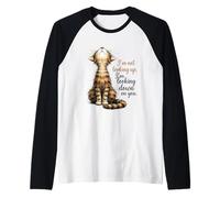 Im Not Giving Up Im Just Looking for Snacks Funny Cat Tabby Raglan Baseball Tee