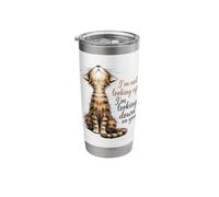Im Not Giving Up Im Just Looking for Snacks Funny Cat Tabby Stainless Steel Insulated Tumbler
