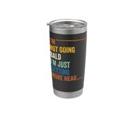 I'm Not Going Bald I'm Just Getting More Head Retro Vintage Stainless Steel Insulated Tumbler