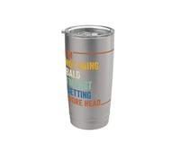 I'm Not Going Bald I'm Just Getting More Head Retro Vintage Stainless Steel Insulated Tumbler