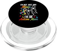 I'm Not Just Any Mom I'm An Autism Mom Puzzle Ribbon Autism PopSockets PopGrip for MagSafe