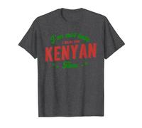 I'm NOT Late I'm ON Kenyan TIME - Funny Proud Kenya Flag T-Shirt, Men, Dark Heather Grey, 6X-Large