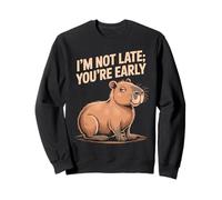 I'm not Late You are Early Funny Capybara Graphic Sweatshirt