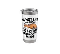 I'm Not Lazy Cat Eco-Friendly Energy-Saving Mode Cat Stainless Steel Insulated Tumbler