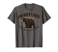 I'm Not Lazy Hibernation Mode Funny Sleepy Bear Camping T-Shirt
