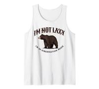I'm Not Lazy Hibernation Mode Funny Sleepy Bear Camping Tank Top