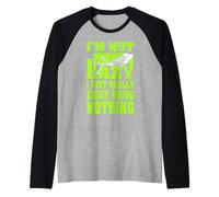 I'm Not Lazy I Just Enjoy Doing Nothing Skeleton Bones Sofa Raglan Baseball Tee
