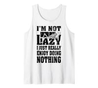 I'm Not Lazy I Just Enjoy Doing Nothing Skeleton Bones Sofa Tank Top