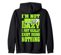 I'm Not Lazy I Just Enjoy Doing Nothing Skeleton Bones Sofa Zip Hoodie