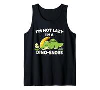 I'm Not Lazy I'm A Dino-Snore Pajamas Dinosaur Sleep Tank Top