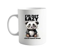 I'm Not Lazy, I'm in Panda Mode Mug - 11oz Funny, Silly Coffee Cup for Animal Lovers, Lazy Mood, Panda Themed Gift, Cute Office Mug, Perfect for Relaxation, Present for Him Or Her
