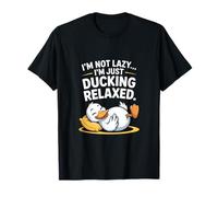 Im Not Lazy Im Just Ducking Relaxed Funny Duck T-Shirt